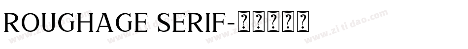 Roughage Serif字体转换